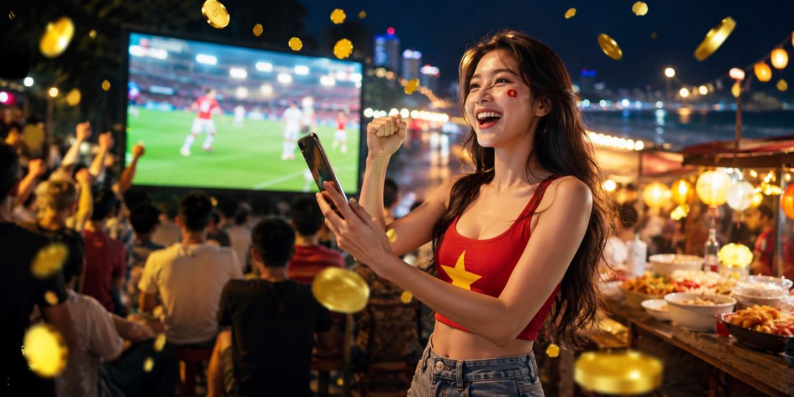 Người hâm mộ xem bóng đá và đặt cược tại chợ đêm Quy Nhơn